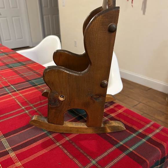 Vintage Wooden Doll Rocking Chair - Picture 5 of 12